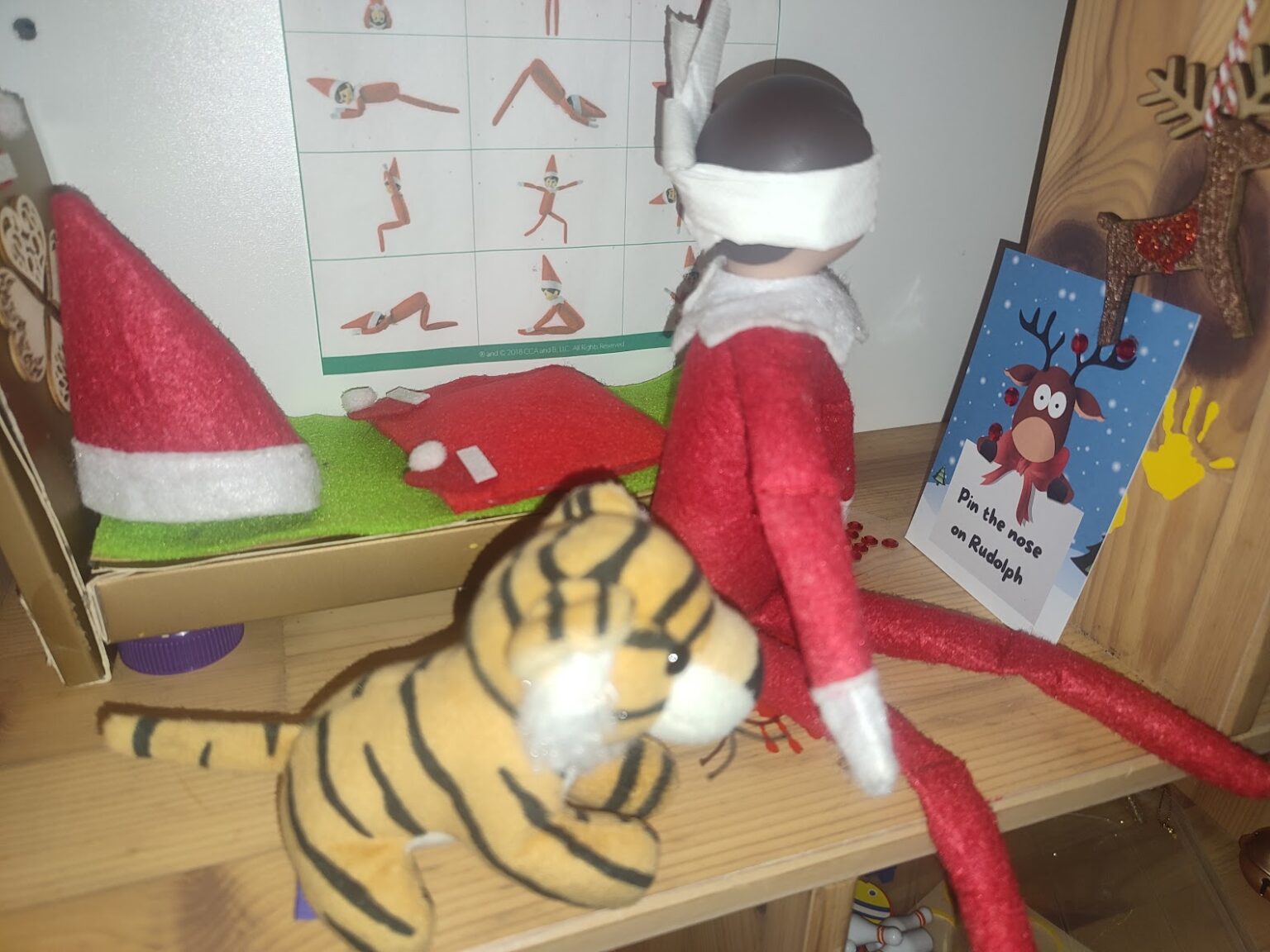 Elf Practice Rudolph Easy elf idea – pin the nose on Rudolph - ElfIdeas.com